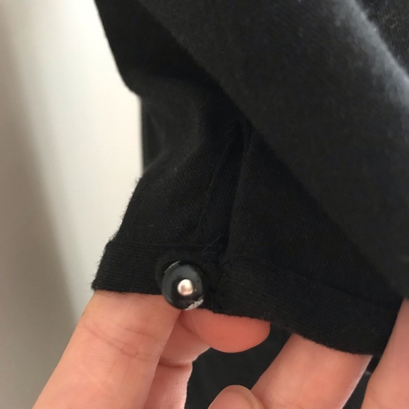 Maison Scotch Dress, Beaded Peter Pan Collar, Size 2, Black - Picture 4 of 6